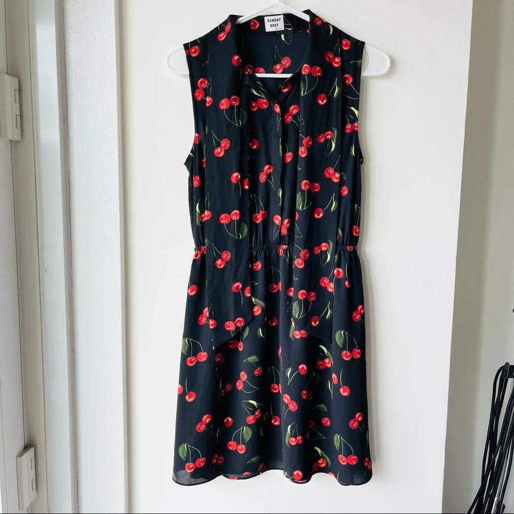 🔥Sales - Aritzia Sunday Best Veronica Dress Slvls Cherry - Size S - Picture 5 of 13